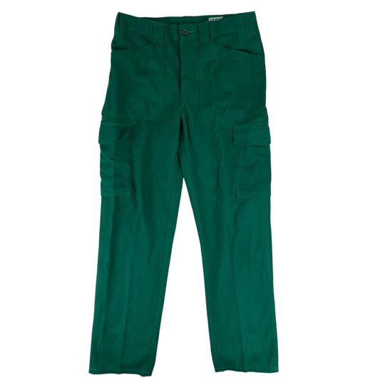 Austrian Army Green Blue Fatigue Trousers - W33 L32
