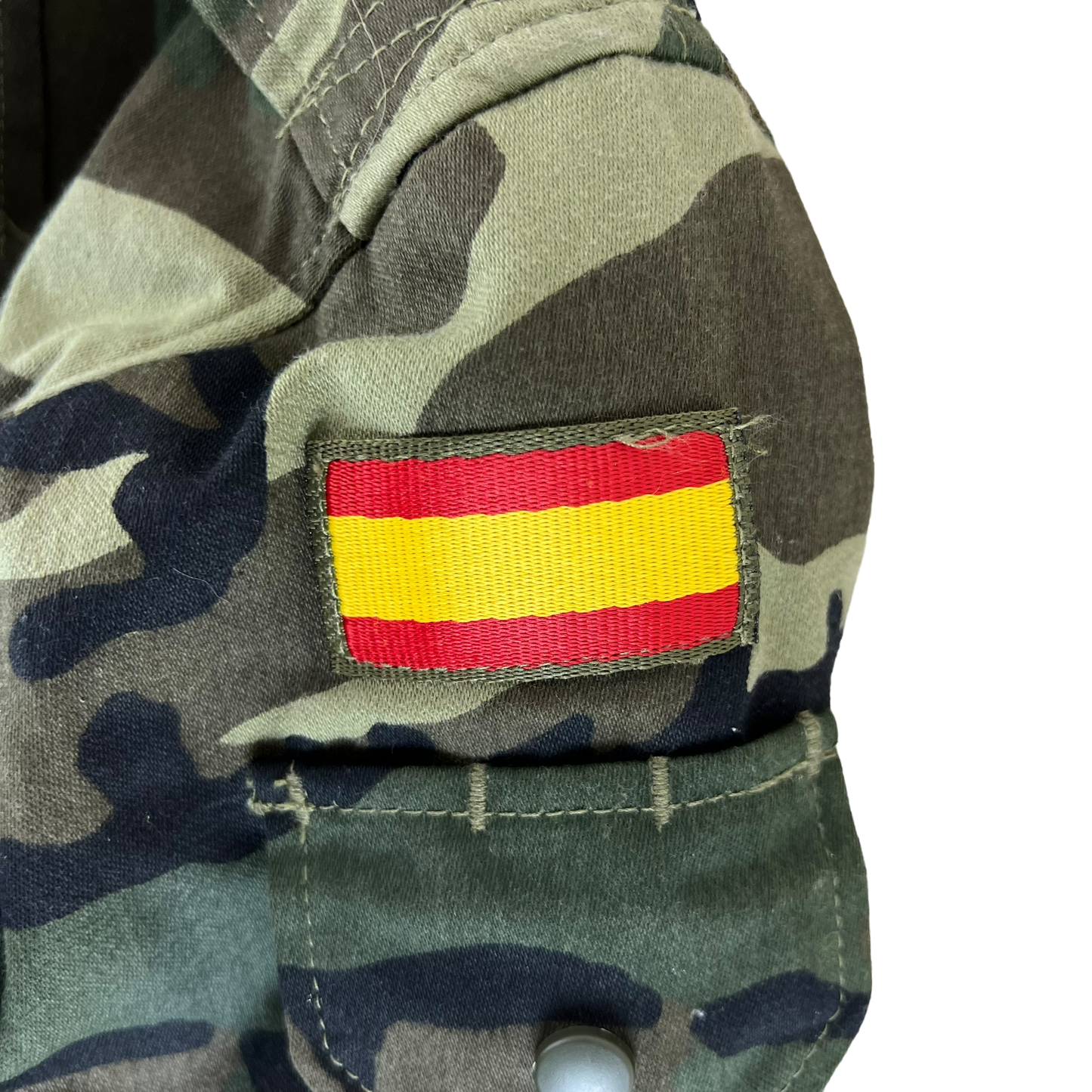 Spanish Army M02 Leaf Camouflage Quilted Jacket - Large