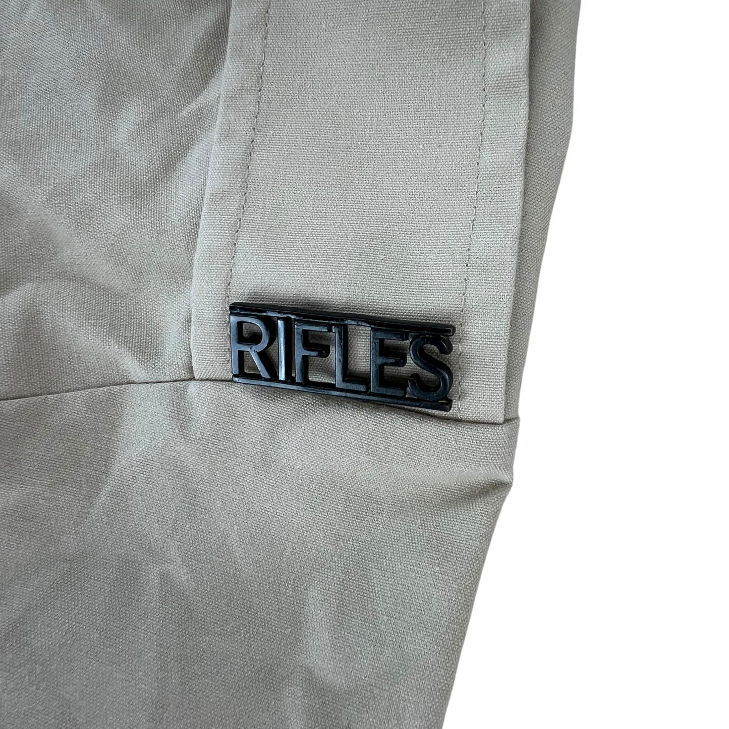 British Army Mens Fawn Shirt Short Sleeve - The Rifles - Medium 40 Collar