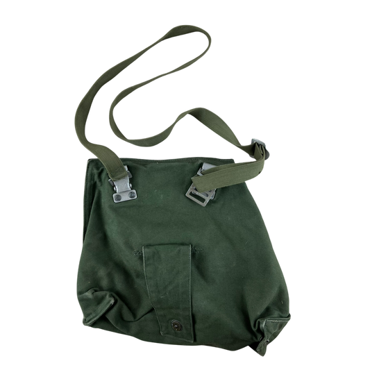 Swedish Army M51 Bag Gas Mask Haversack Olive Green Canvas