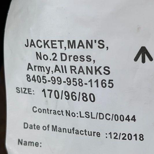 British Army No. 2 FAD Dress Jacket - REME - Small 170/96