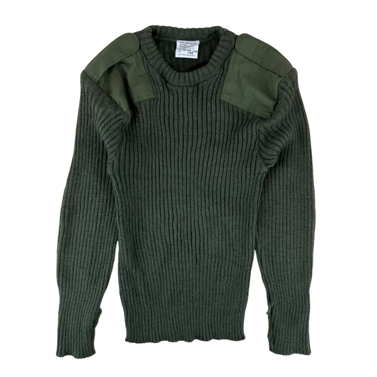 British Army Olive Green Pullover Jumper - Large