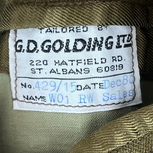 British Army 1980 Pattern No. 2 Olive Green Dress Jacket - Royal Engineers - Medium
