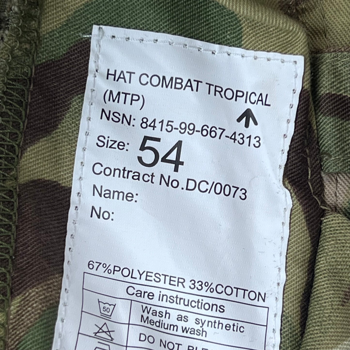 British Army MTP Camouflage Boonie Bush Hat - Field Tailored - X Small 54cm