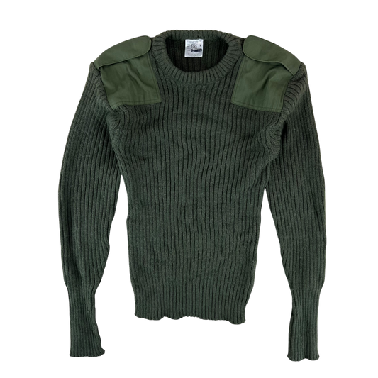 British Army Olive Green Pullover Jumper - Medium