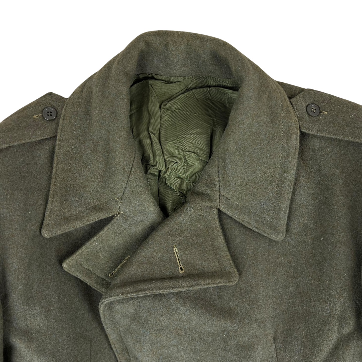 Italian Army 60's Khaki Greatcoat - Alpine Brigade - Large