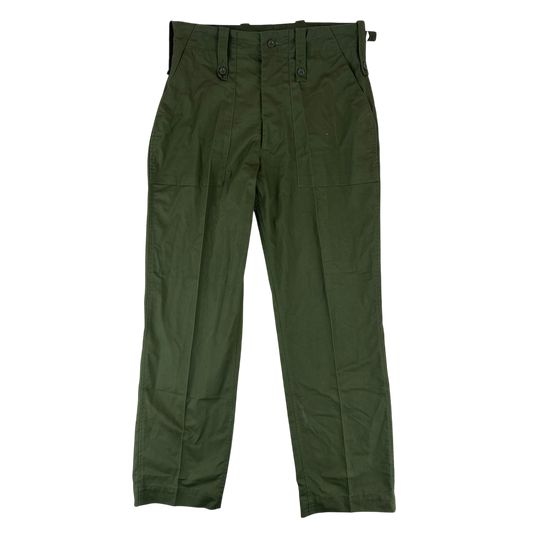 British Army Olive Green Fatigue Work Trousers - W32 L31
