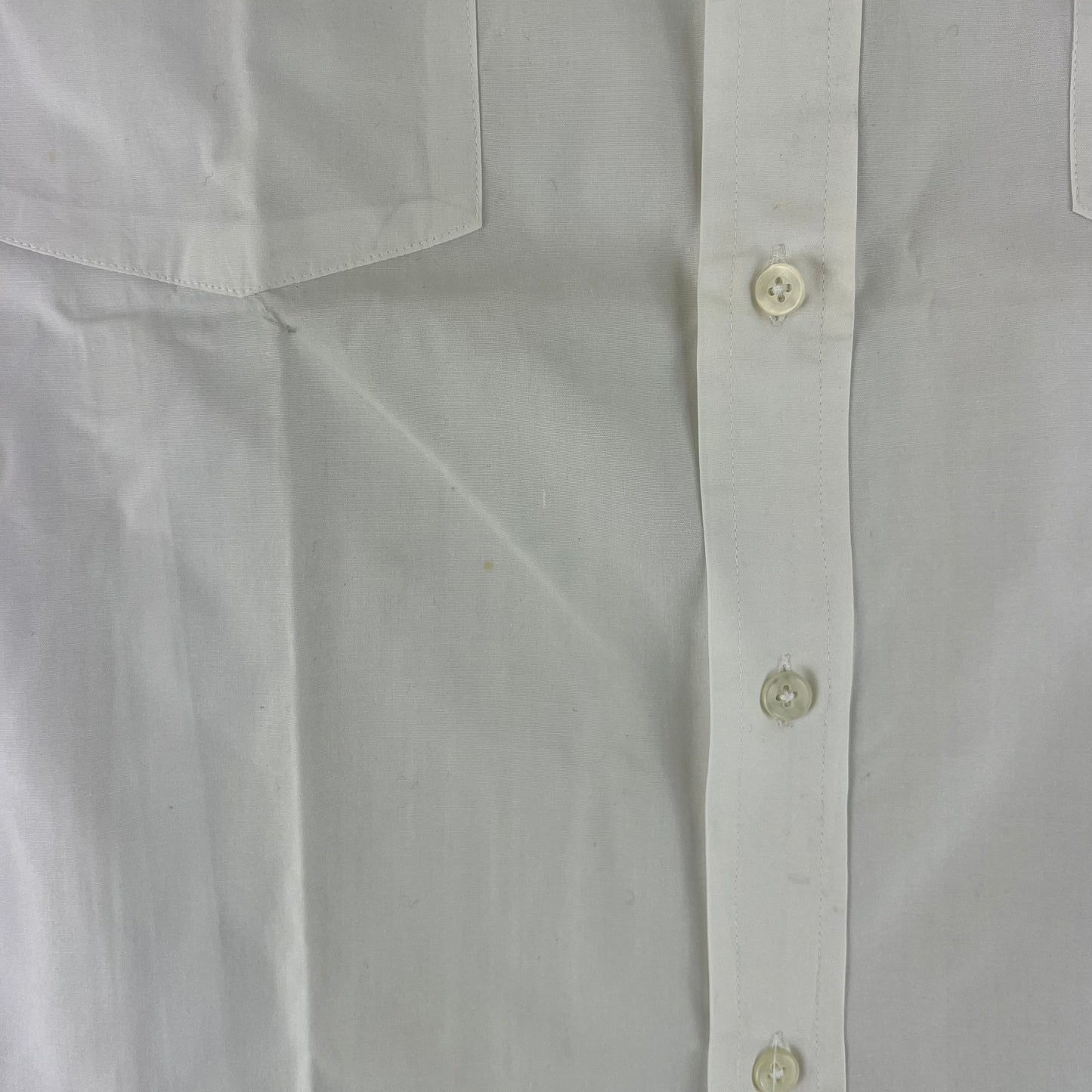 British Merchant Navy 50s Officer's Tropical Short Sleeve Shirt - Large