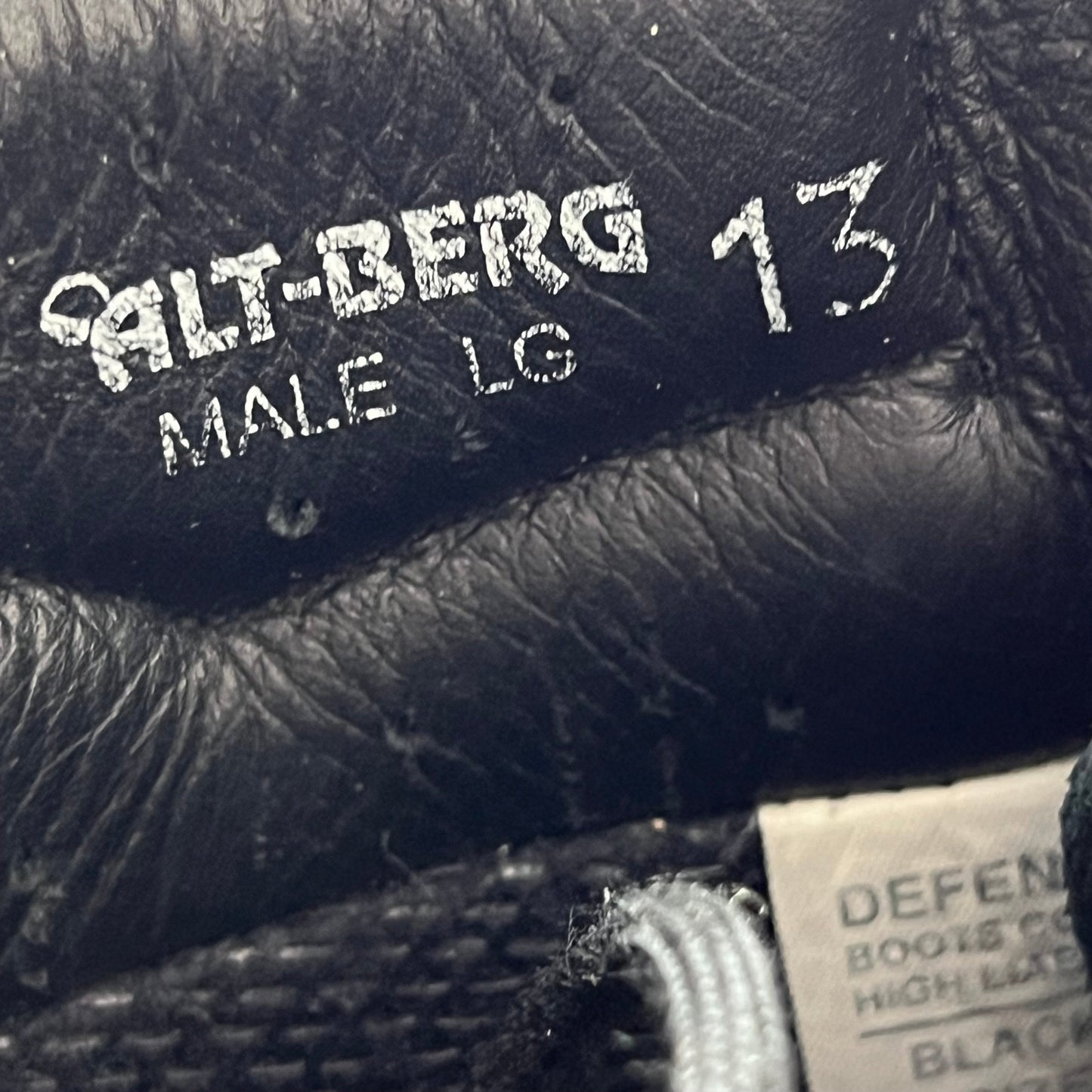 British Army Altberg Defender Black Combat Boots - Size 13L