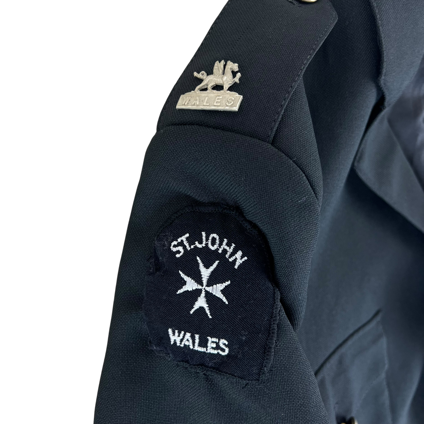 British St Johns Ambulance Black Dress Jacket - Wales - Large