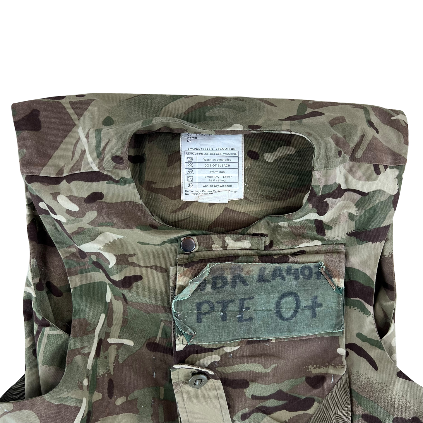 British Army MTP Camouflage Body Armour Cover Vest - Large