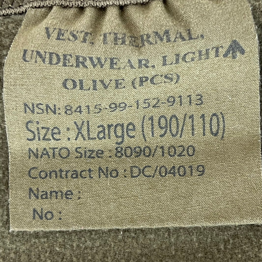 British Army Thermal Top T Shirt - X Large 190/110