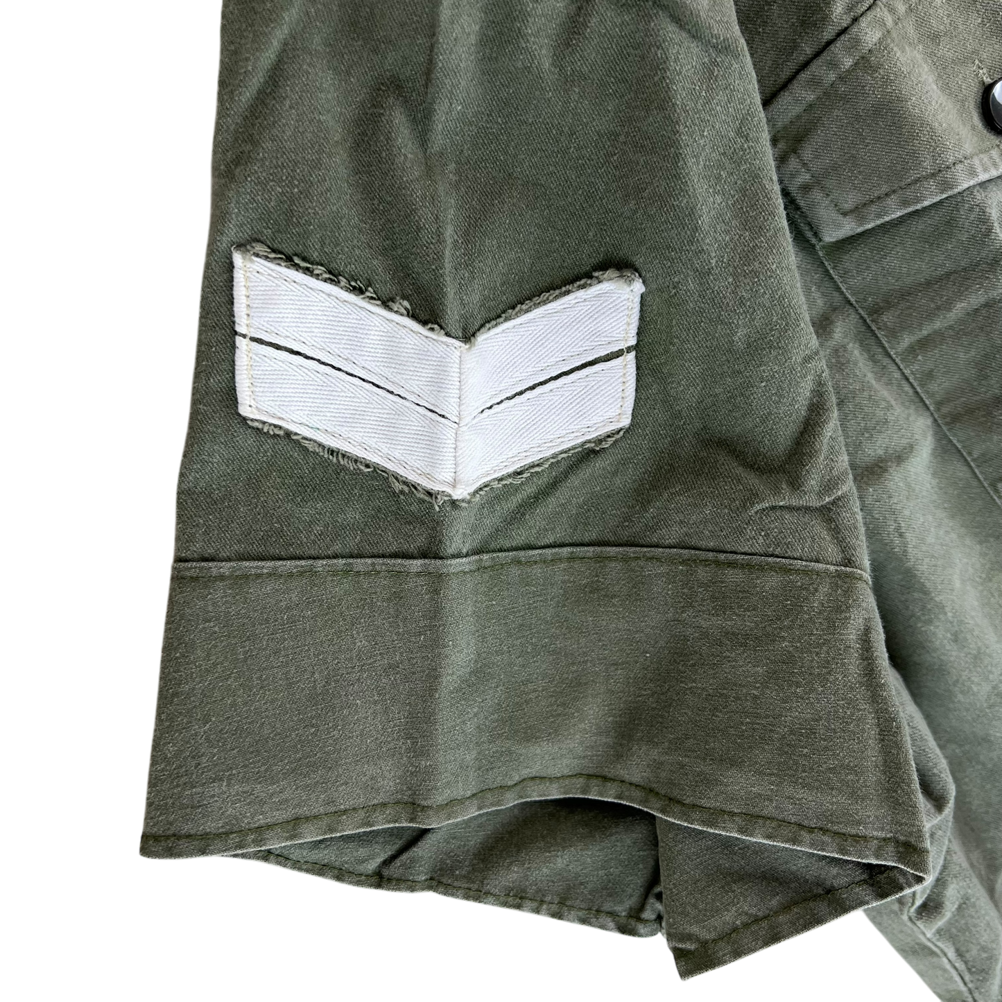 British Army Mens Olive Green Cotton Shirt Short Sleeve - Large