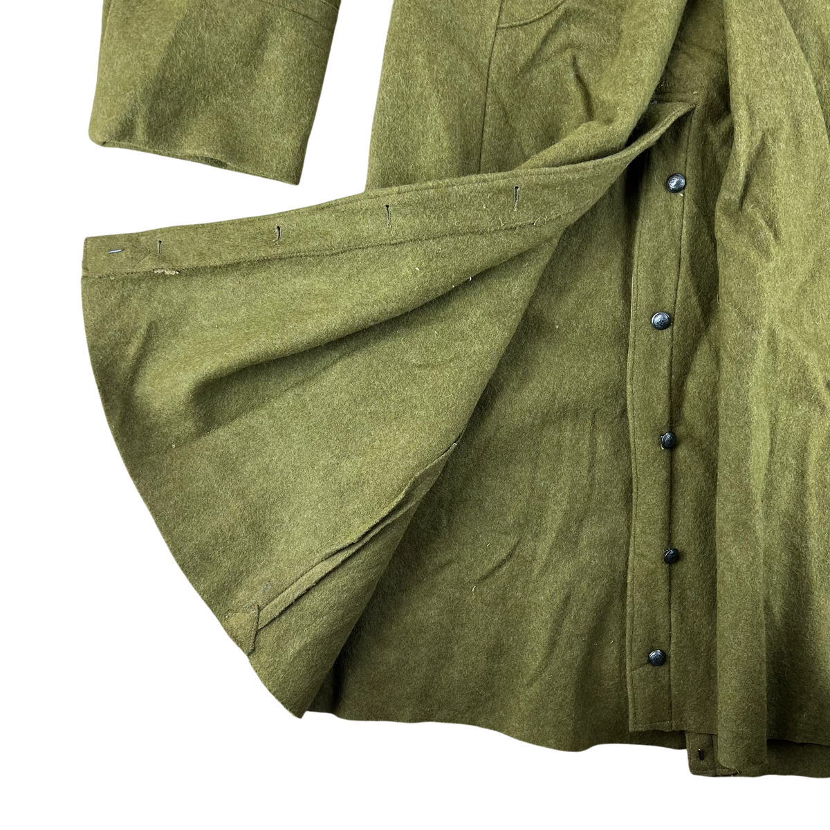 Romanian People's Army 70s Khaki Wool Greatcoat - Medium
