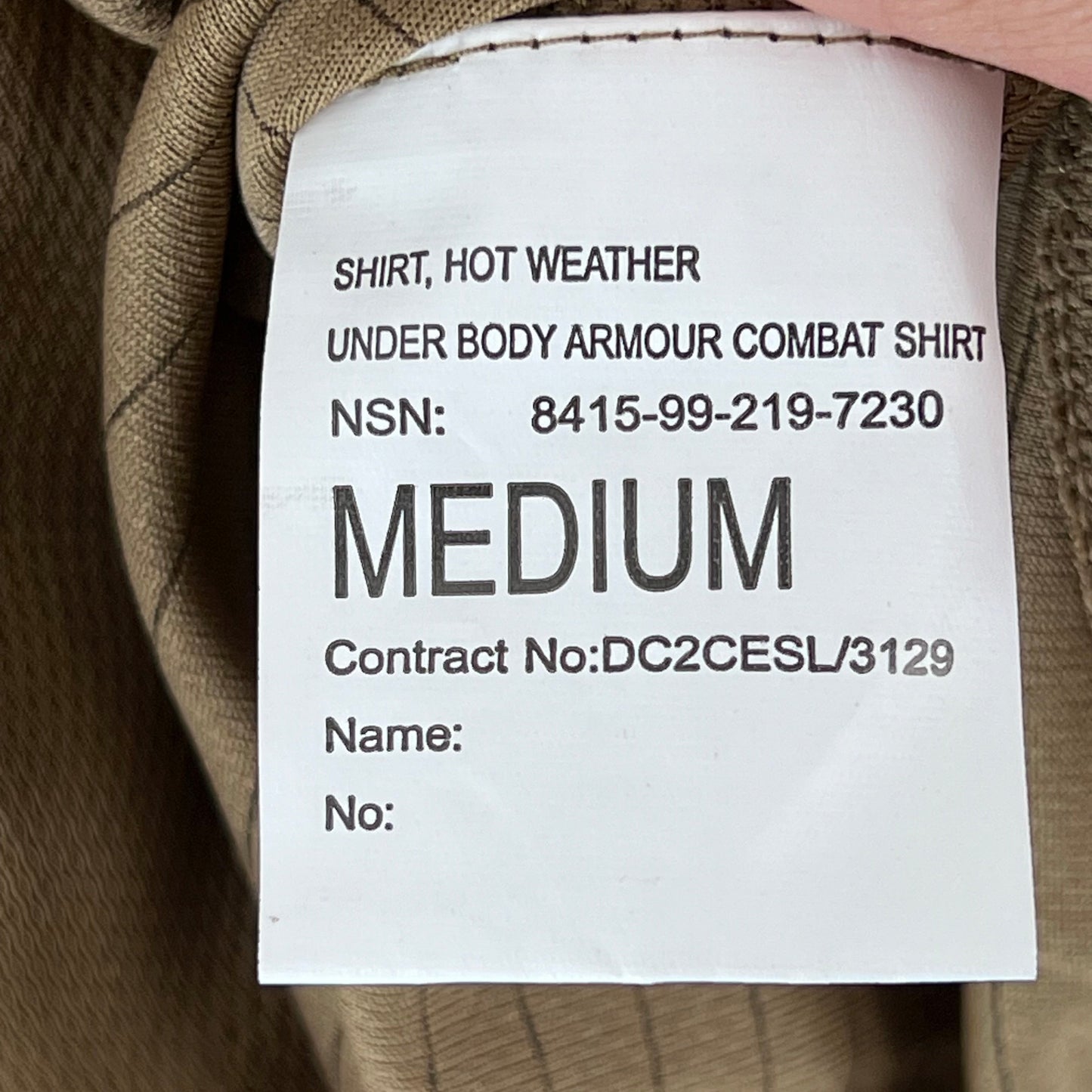 British Army Desert DPM Camouflage DDPM UBACS Padded Combat Shirt - Medium