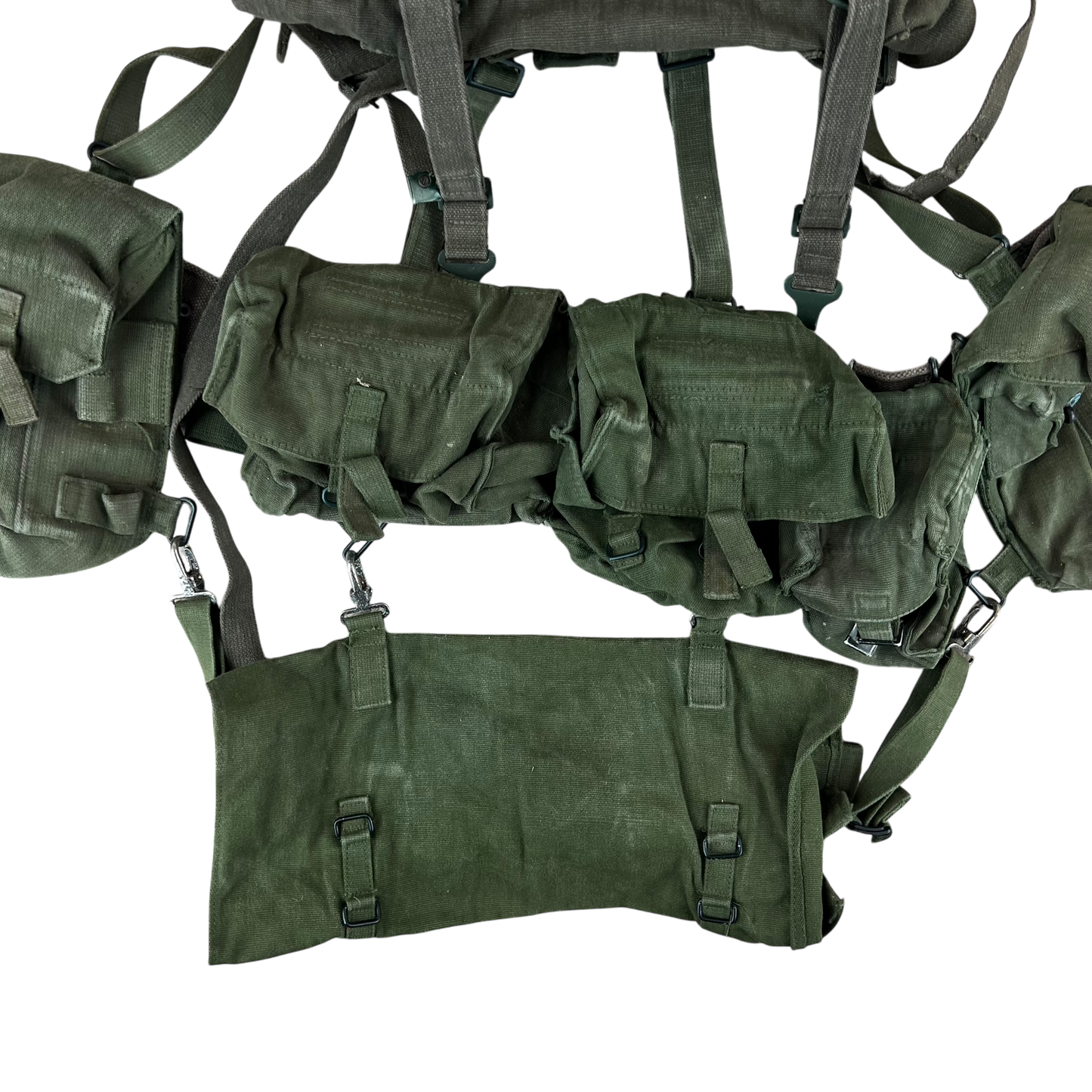 British Army 58 Pattern Webbing Yoke & Pouch Set - Medium