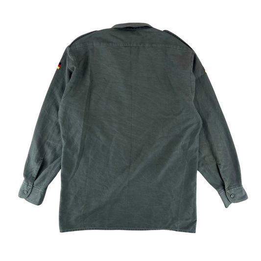 German Army Olive Green Long Sleeve Field Shirt - Large