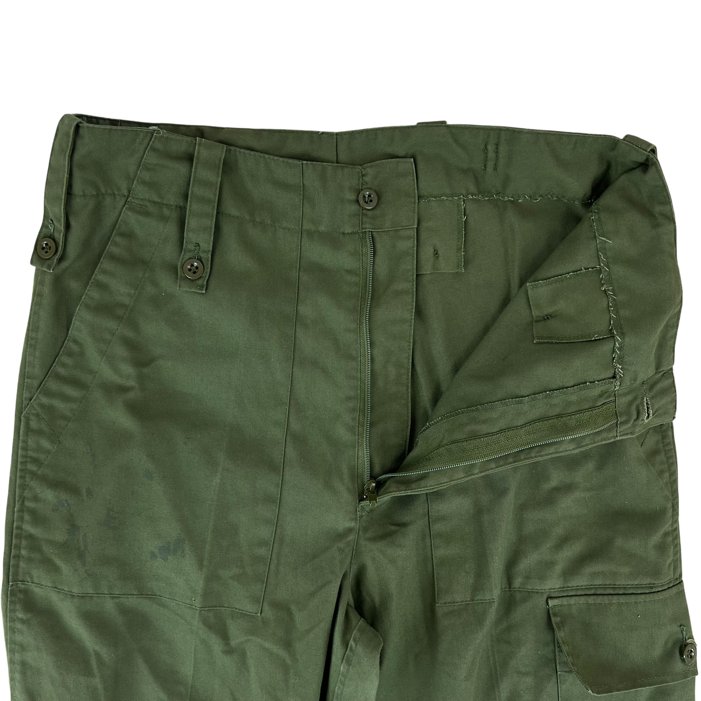 British Army Olive Green Fatigue Work Trousers - W32 L32