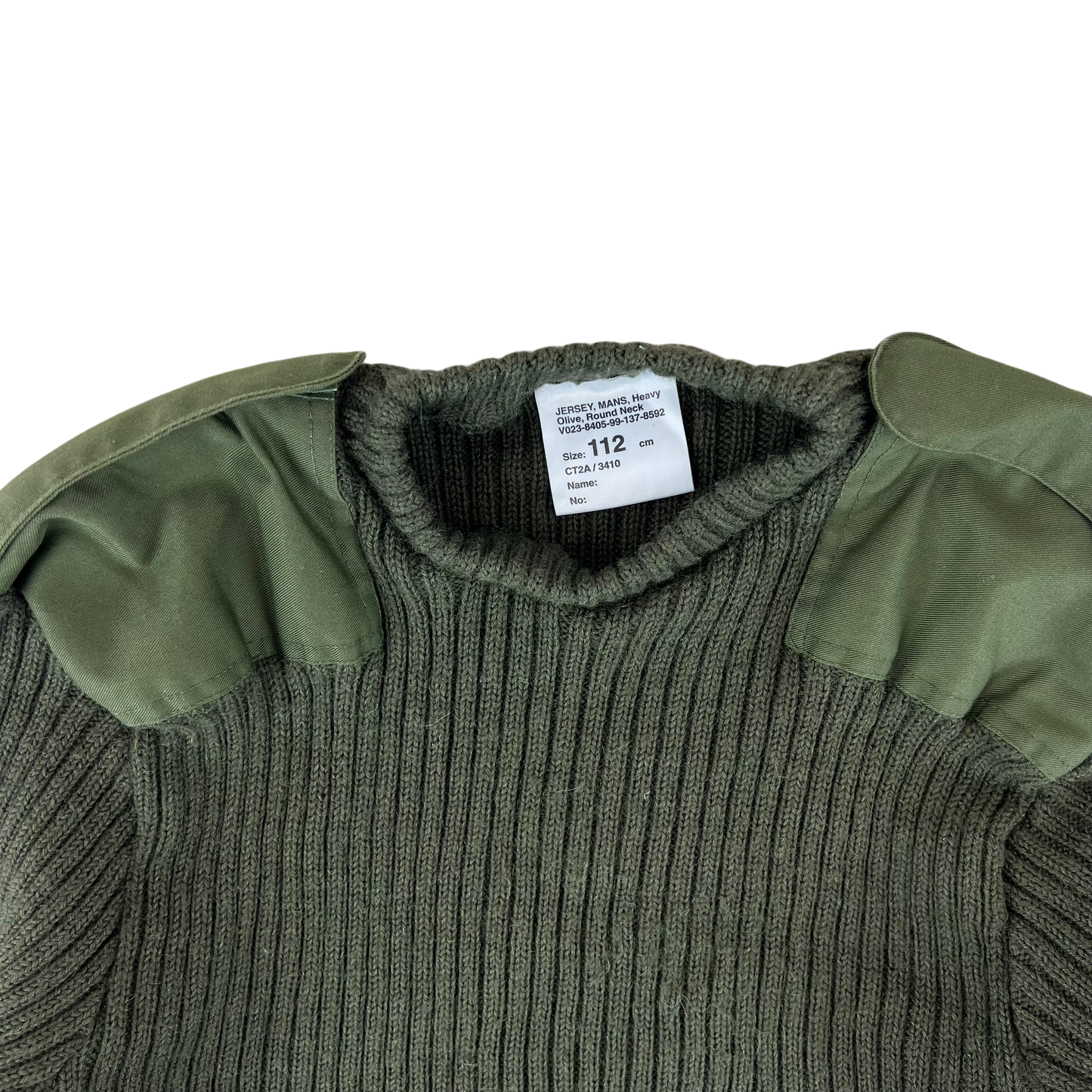 British Army Olive Green Pullover Jumper - Large 112cm