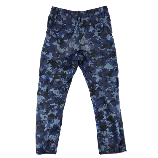 Romanian Navy M2017 Blue Camouflage Ripstop Trousers - W30 L31