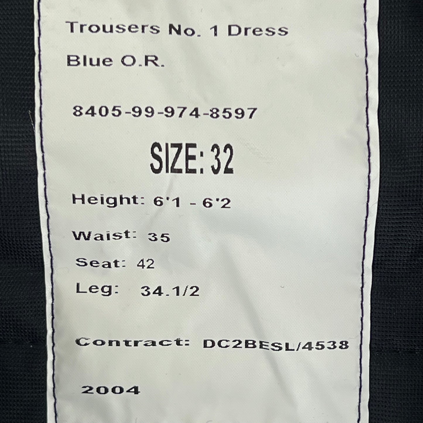 British Army No1 Blues Dress Trousers - Light Infantry / Rifles - W35 L34.5