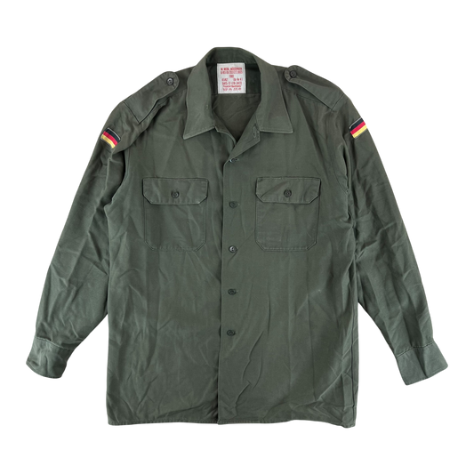 German Army Olive Green Long Sleeve Field Shirt - Large GrNr4