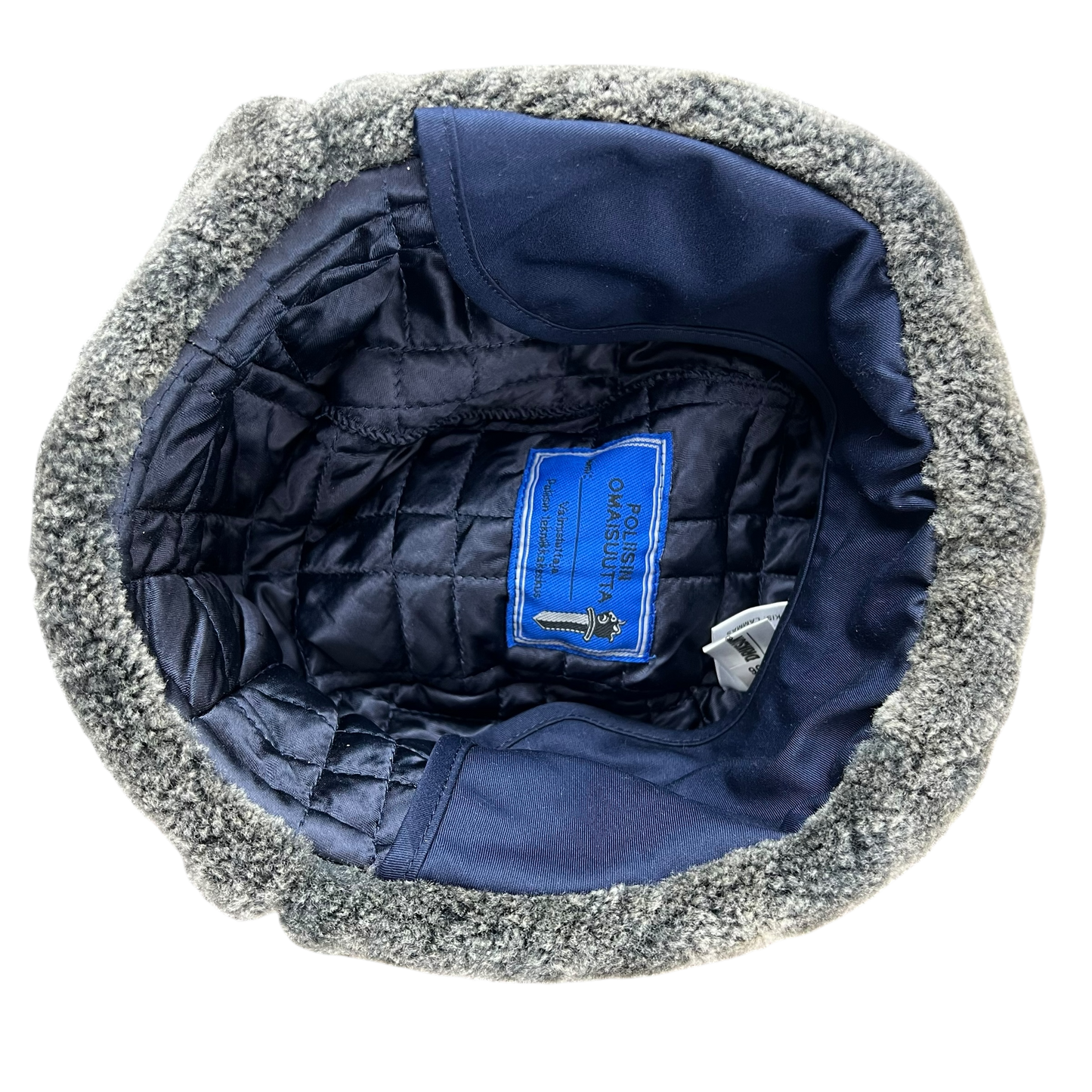 Finnish Police Winter Ushanka Cap w/ Badge - Small 56cm