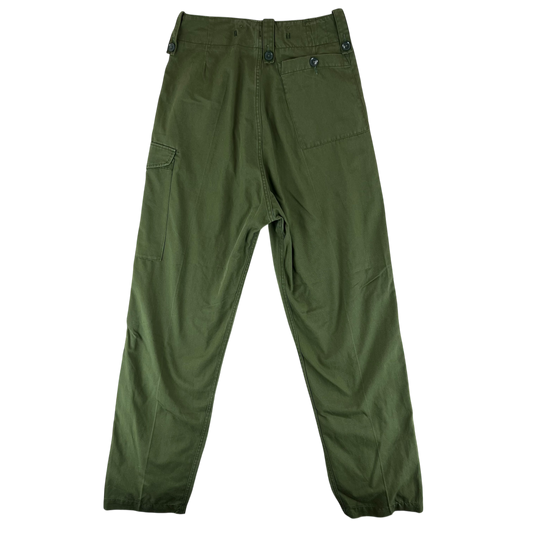 British Army 60s Olive Green Overall Trousers - W31 L33.5