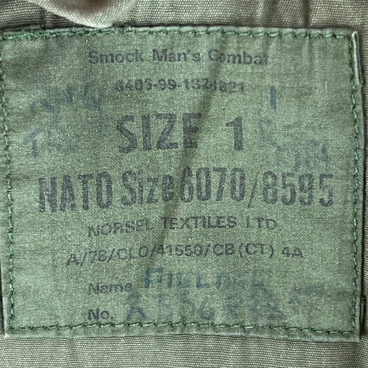 British Army 68 Pattern DPM Camouflage Combat Smock - Medium SIZE 1