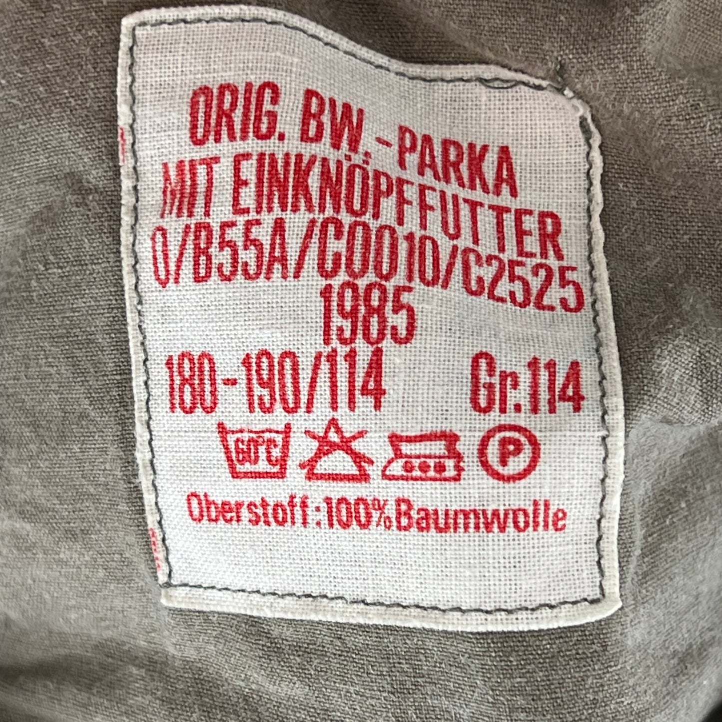 West German Army Parka Olive Drab -
