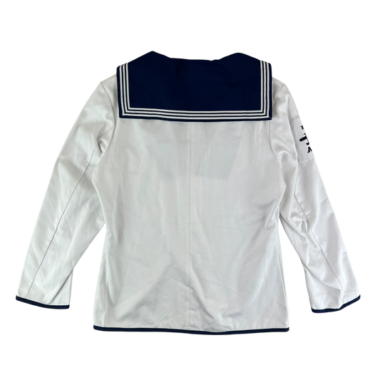 British Royal Navy Class II White Jumper Sailor's Top - Large 176/104