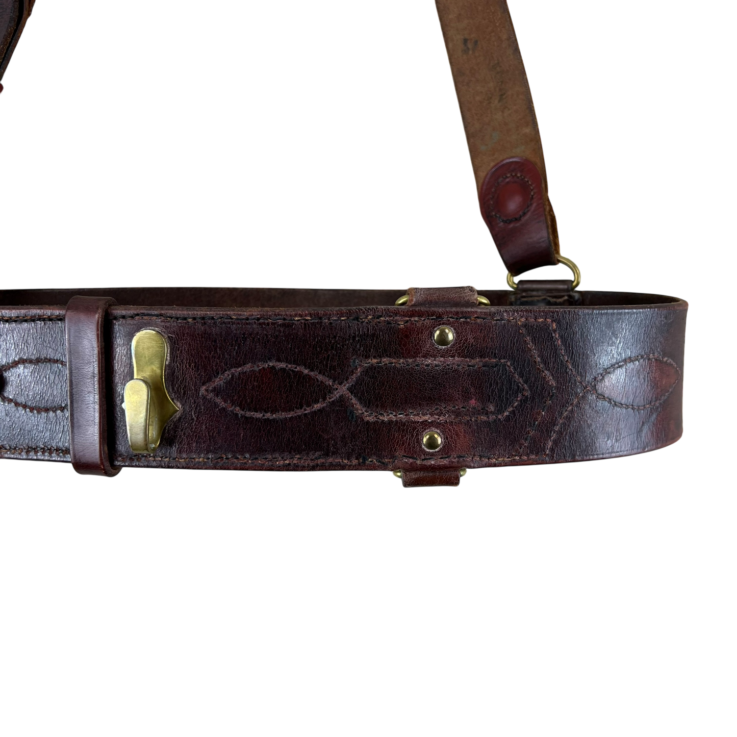 British Army Brown Sam Browne's Leather Belt - Small