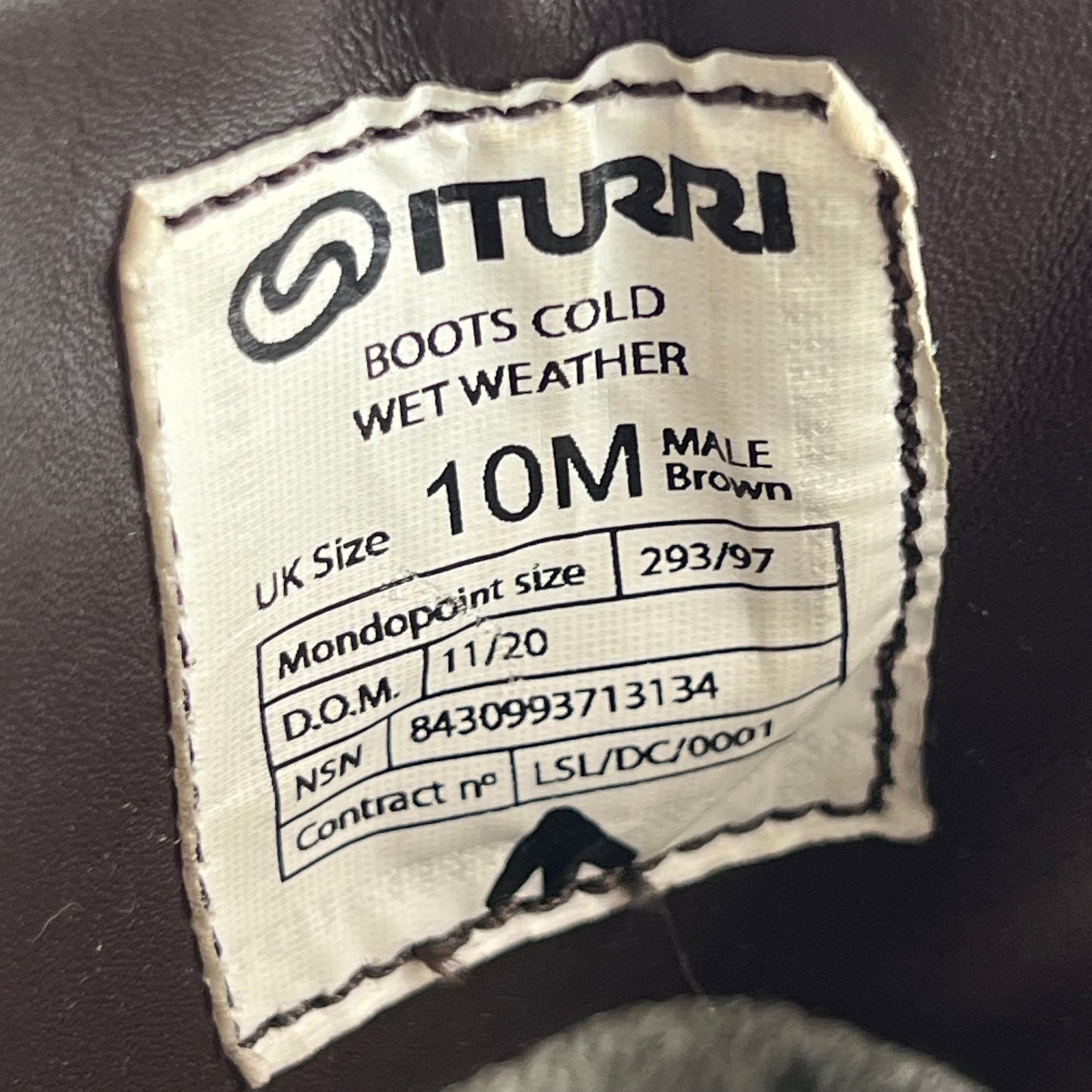 British Army Iturri Brown Combat Boots - Size 10M