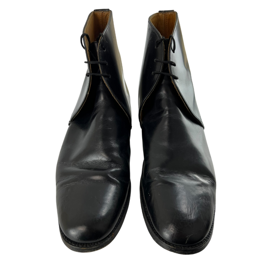 British Army Black George Boots w/ Spurs - Size 10
