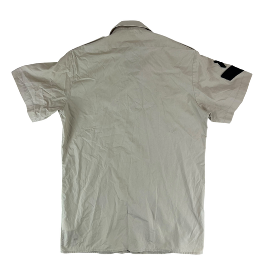 British Army Mens Fawn Shirt Short Sleeve - The Rifles - Medium C39