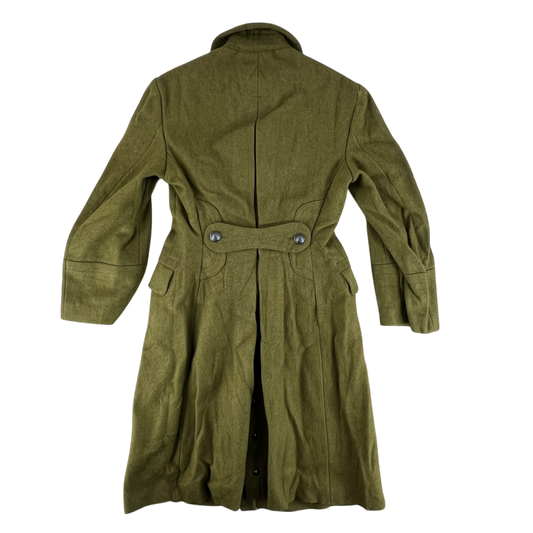 Romanian People's Army 60s Khaki Wool Greatcoat - Small
