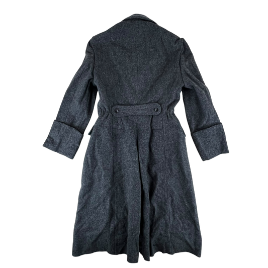 Bulgarian People's Army 80s Grey Wool Greatcoat - Medium