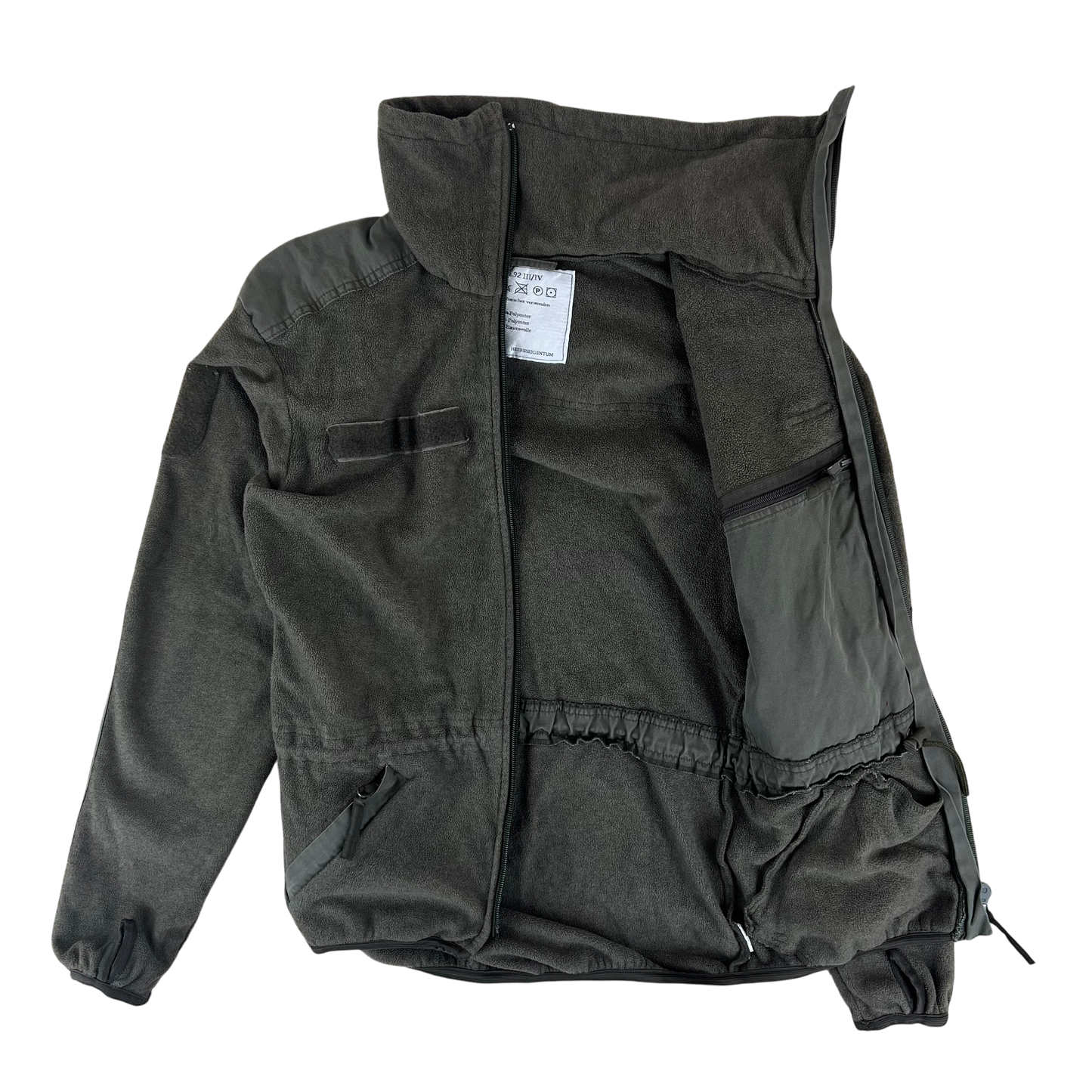 Austrian Army Olive Fleece Cardigan - Small 88-92 III/IV