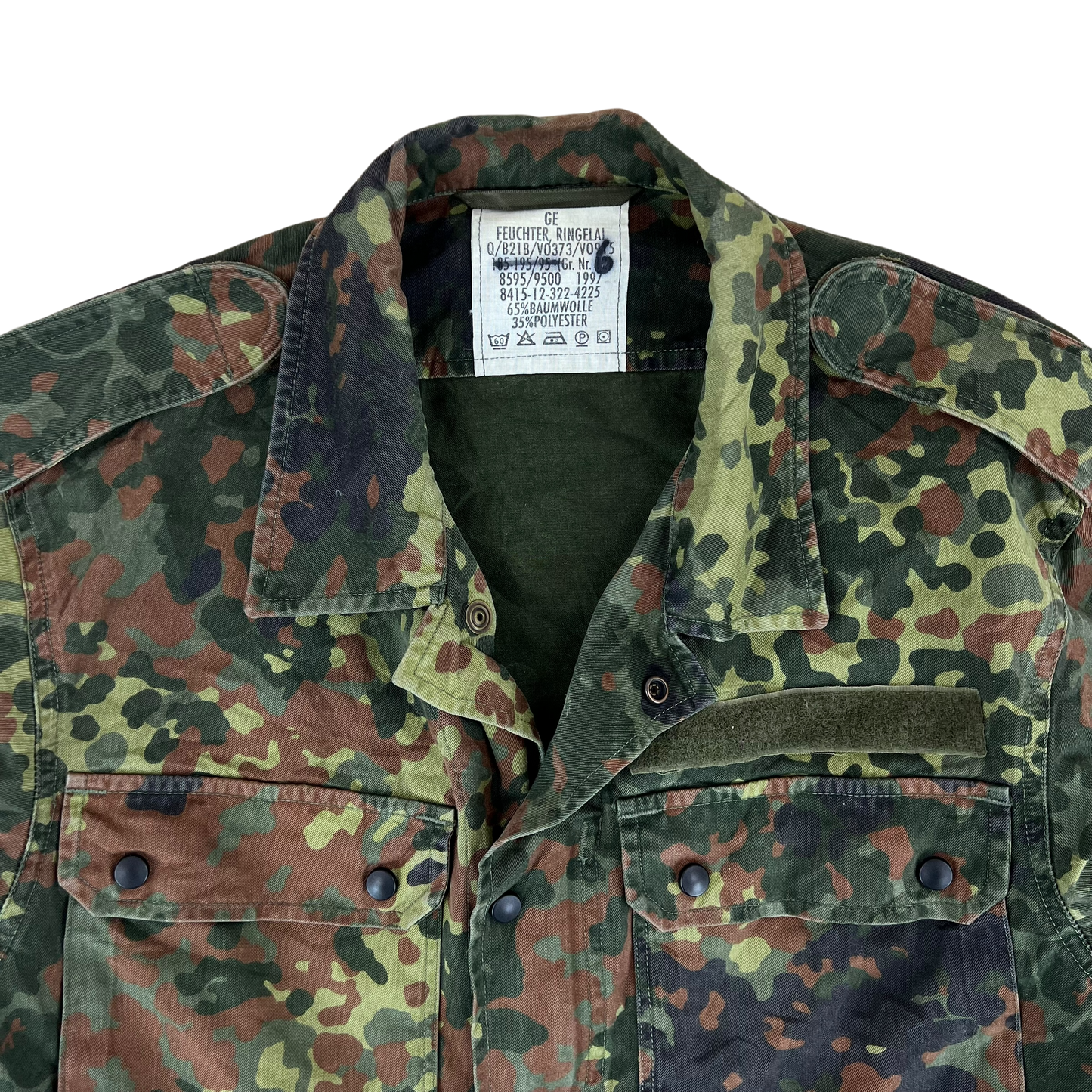 German Army Flecktarn Camouflage Long Sleeve Field Shirt - Medium