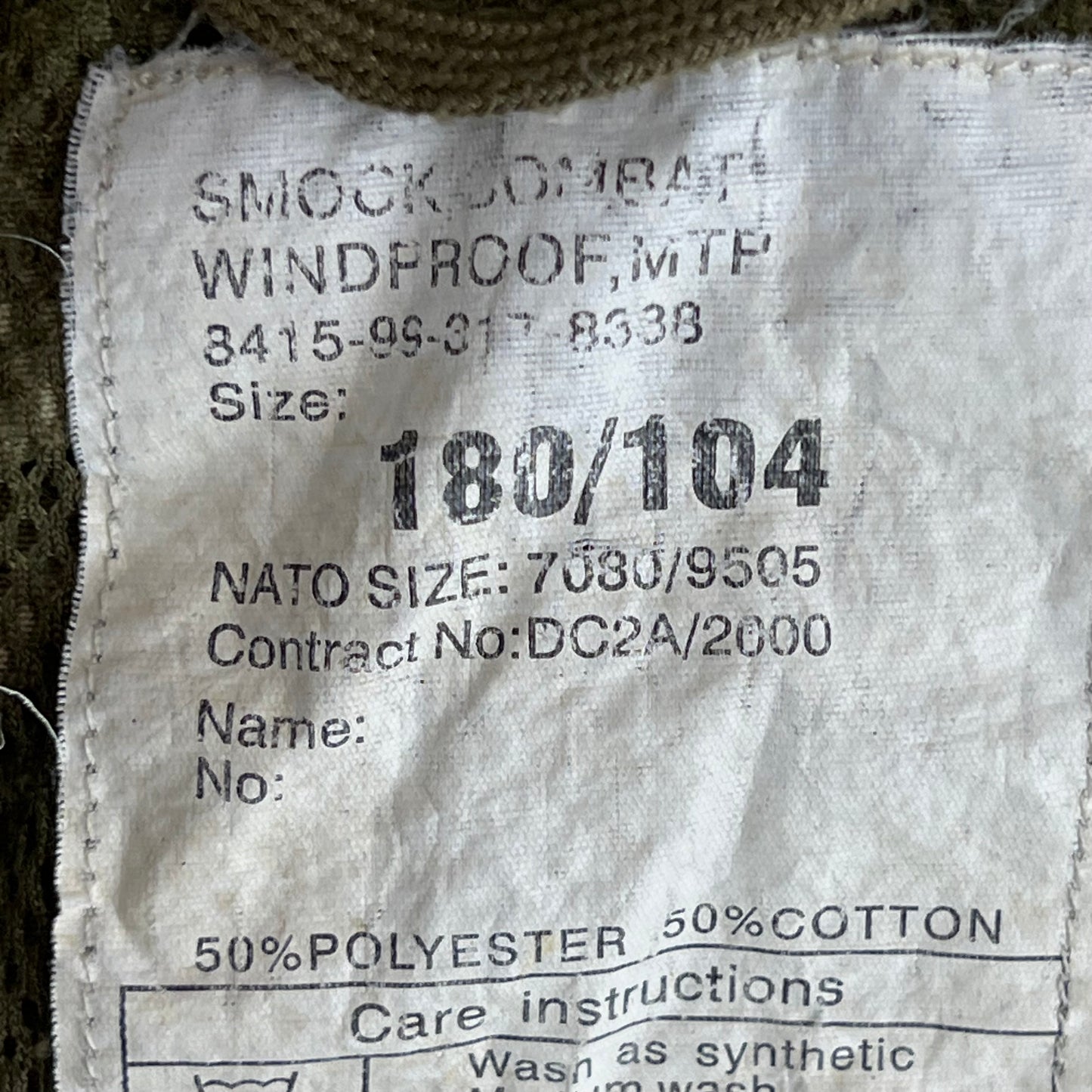British Army MTP Camouflage Windproof Smock - Large 180/104