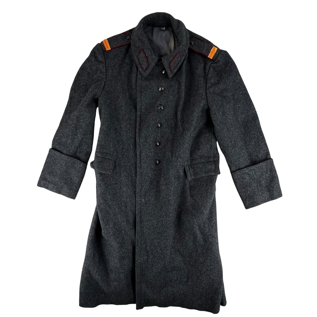 Bulgarian People's Army 80s Grey Wool Greatcoat - Large