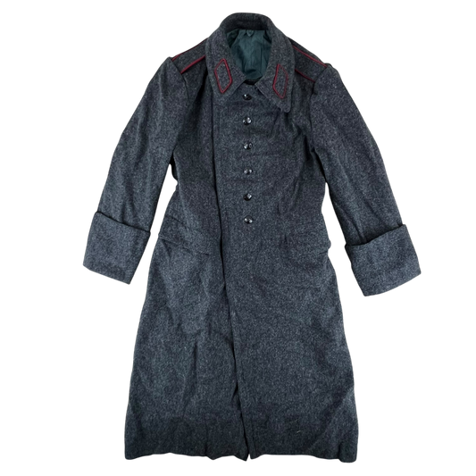 Bulgarian People's Army 80s Grey Wool Greatcoat - Medium
