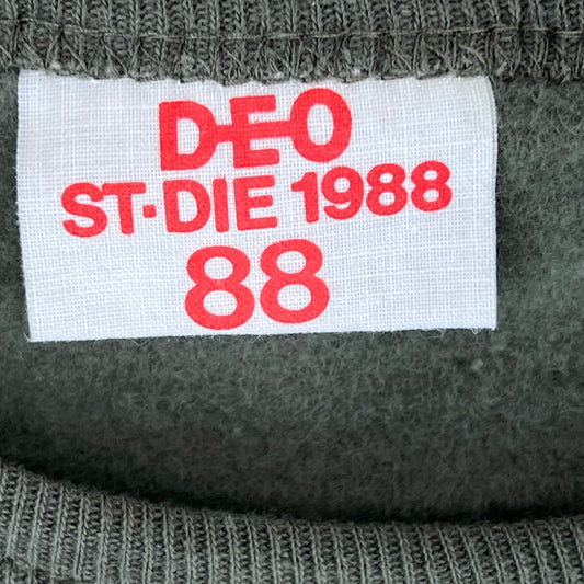 French Army Sweatshirt / Thermal T Shirt Pullover 80s Sage Grey - Small