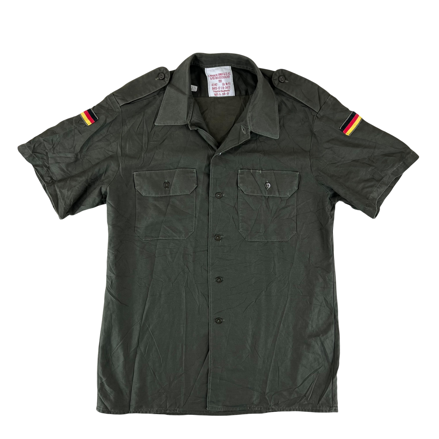 German Army Olive Drab Short Sleeve Field Shirt -