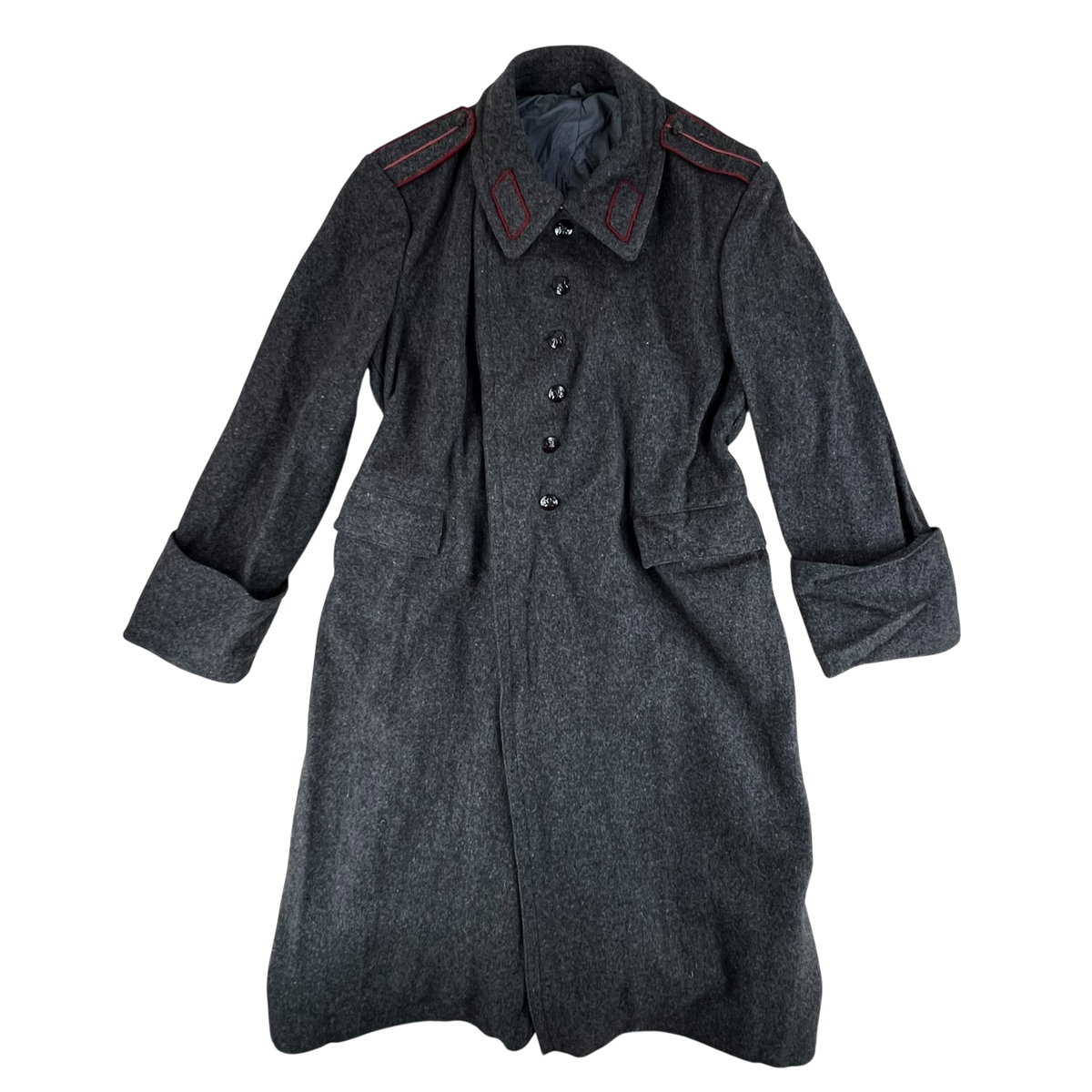 Bulgarian People's Army 80s Grey Wool Greatcoat - Medium