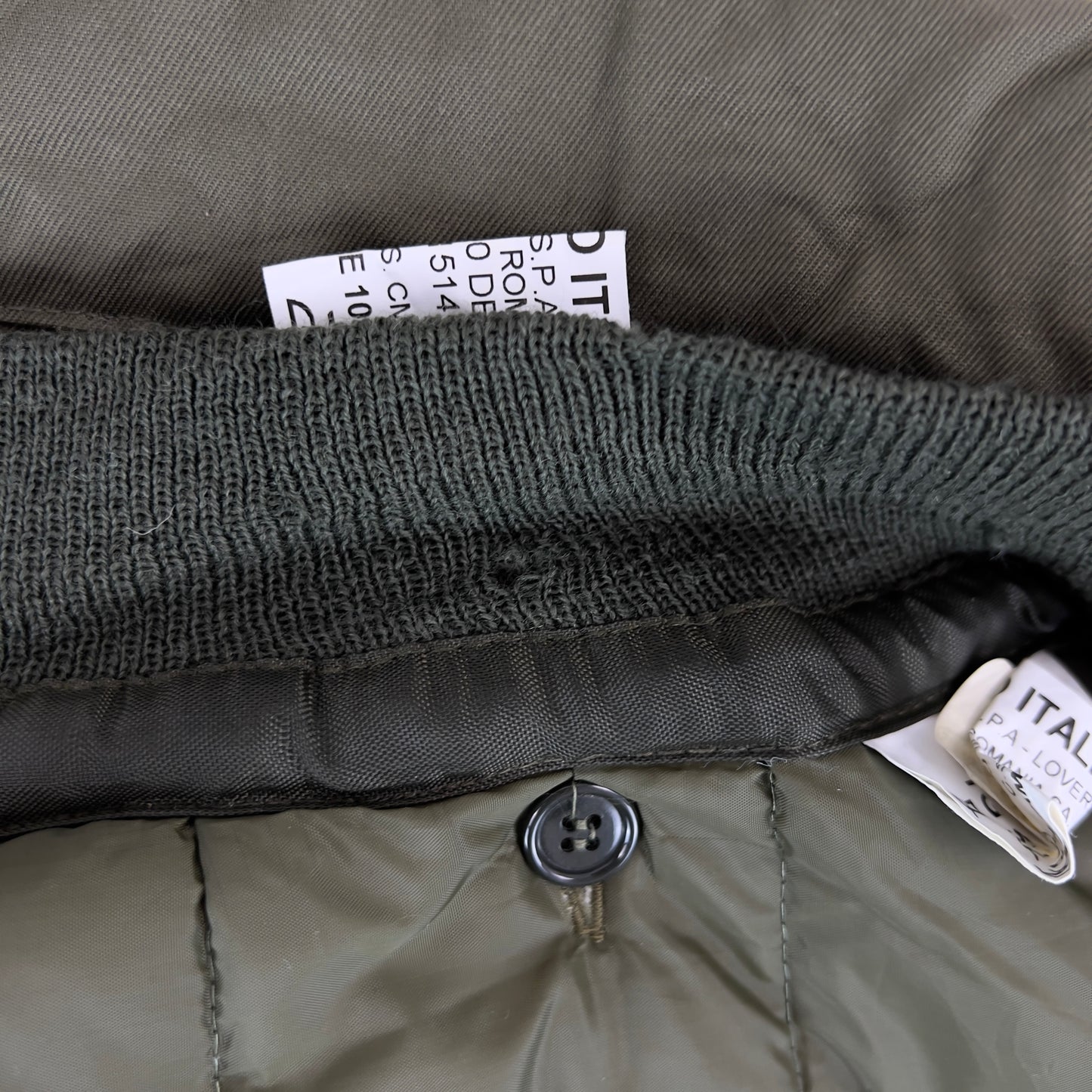 Italian Army Roma 75 Olive Green Drab Parka w/ Winter Liner - Large