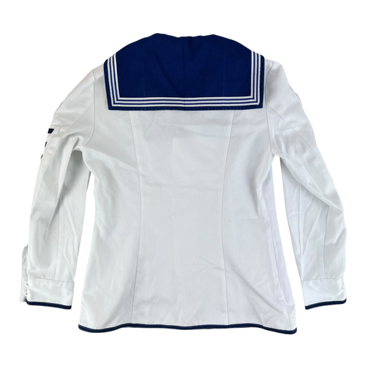 British Royal Navy Women's Class II White Jumper Sailor's Top - Medium 170/96