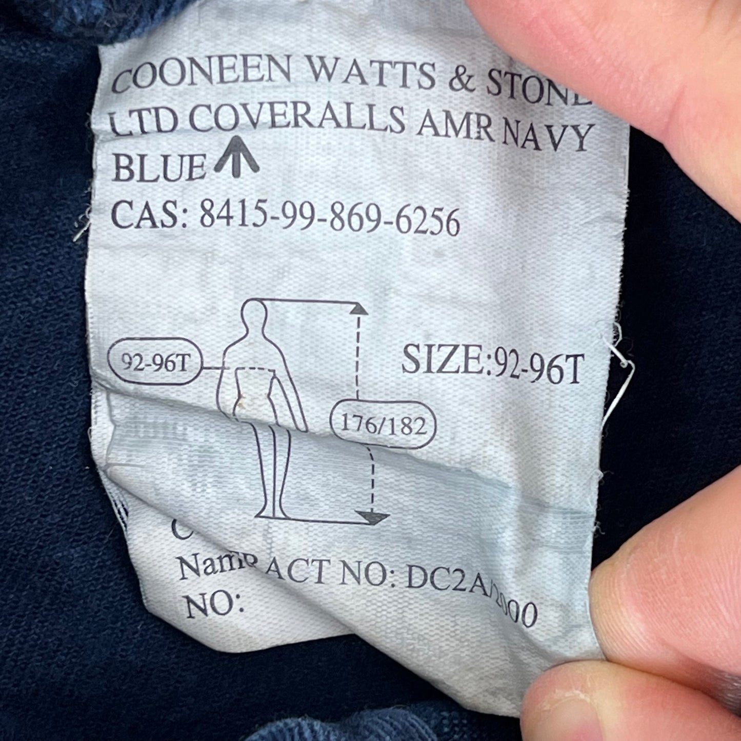 British Royal Navy AMR Denim Work Coveralls Navy Blue - Medium