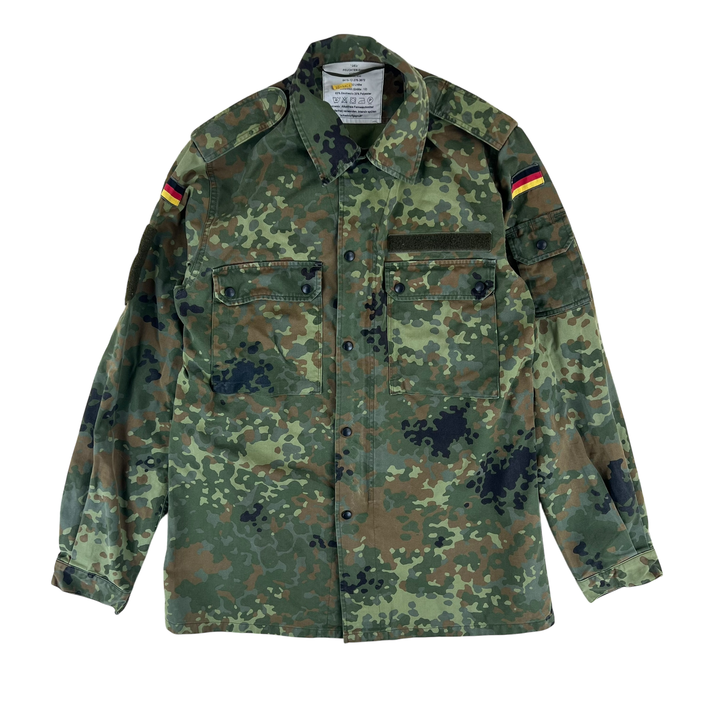 German Army Flecktarn Camouflage Long Sleeve Field Shirt - Medium GrNr12