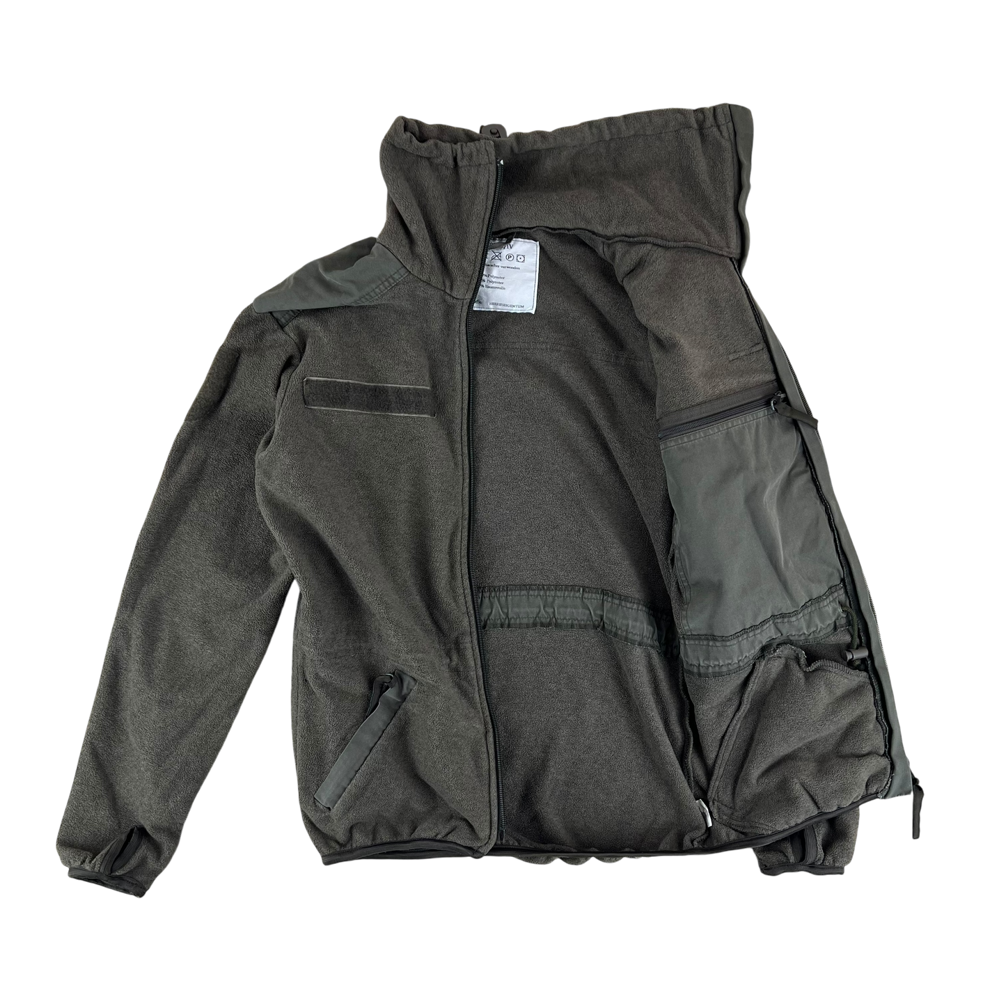 Austrian Army Olive Fleece Cardigan - Small 88-92 III/IV